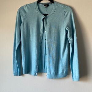 Talbots Pinterest Blue Cardigan with stripe details Sp NWT (with inspo pics)